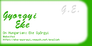 gyorgyi eke business card