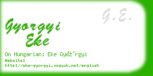 gyorgyi eke business card